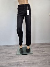 Karostar: Damen Boyfriend Baggy Jeans Hose Straight K2639  schwarz Gr. 36-46