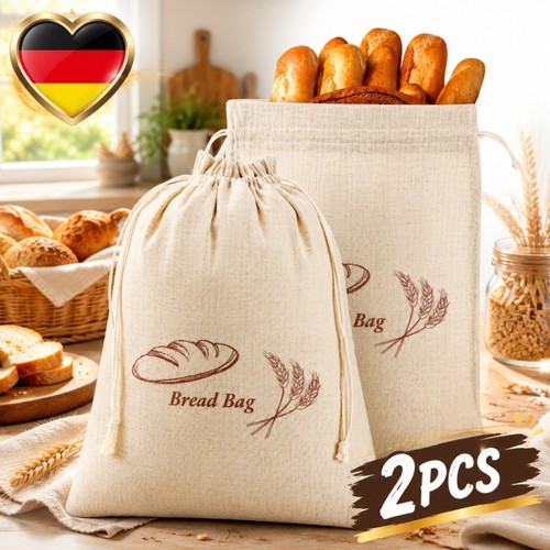 Stück leinen brotbeutel mit - 2,