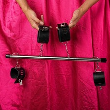 Spreizstange Fesseln Set Bondage Fessel Bett Fesselset Handfesseln Fußfesseln DE