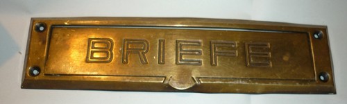 Alte messing briefklappe - messing,