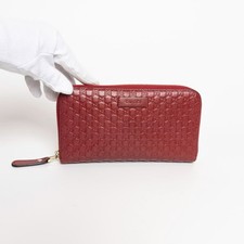 PRE-LOVED Gucci Micro Guccissima Zip Around Portemonnaie