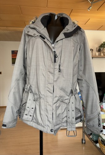 Grau melierte winterjacke von - melierte,