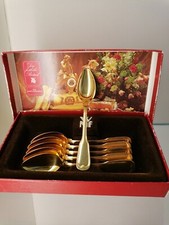 WMF 6 Kaffeelöffel Chinon / Augsburger Faden hartvergoldet  vergoldet OVP