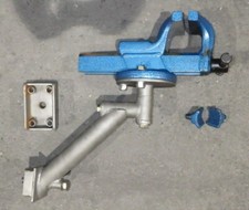 FZA Schraubstock 125 mm geschmiedet mit 3D Frontschraubstock Halterung Edelstahl