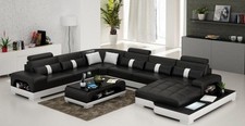 Leder form wohnlandschaft - u,