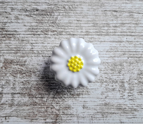Keramik möbelknopf blüte - keramik,