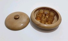 Vintage Holz-Schnapsset mit 6