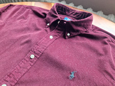 Original Polo Ralph Lauren Cord Herren Hemd Gr.  XL  bordeaux neuwertig
