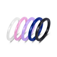 Keramik Ring Beisteckring weiß rosa blau schwarz 2mm Damen Herren