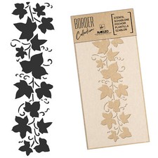 BORDÜRE Wiederverwendbare Kunststoff-Schablone 21x45 45x95 EFEU - KLETTERPFLANZE