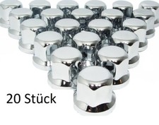 20x Radmutterkappen 32mm Chrom LKW Radmutterabdeckung Radmutterschutz Kappen