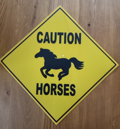 Schild achtung pferde ponys - pferde,
