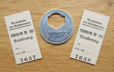 2 alte Fahrkarten Werksbahn