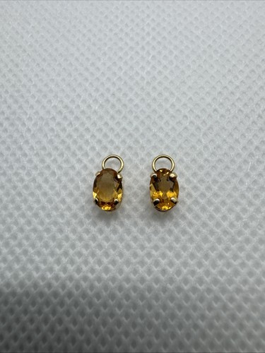 14k gelbgold gelb citrin 2er - gelb,