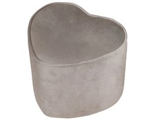 Roba Kinderhocker Kindersitzhocker Sitz Samtstoff Babyzimmer Herzform grau