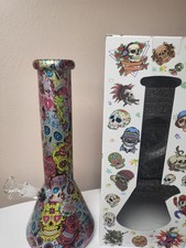 Bong Glas Skull bunt 32cm