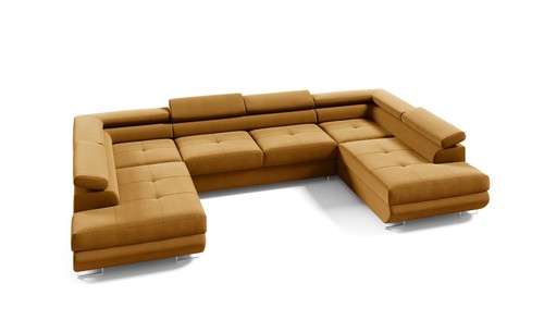 Ecksofa amigo form gelb - u-form,