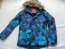ROSSIGNOL coole Kinder-Skijacke 20.000 blau gemustert Fellrand Gr. 16 J  NEU 