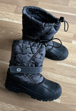 ?Kinder Mädchen Jungen Winterschuhe Schneestiefel Stiefel Schwarz-Khaki Gr.37