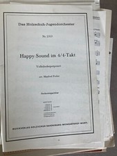 Happy Sound im 4/4 Takt Volkslied M. Probst Partitur + Stimmen Akkordeon Noten