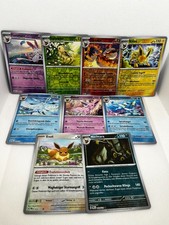 Pokémon Evoli Nachtara Set 9x Prismatische Entwicklungen DE Reverse Holo NM