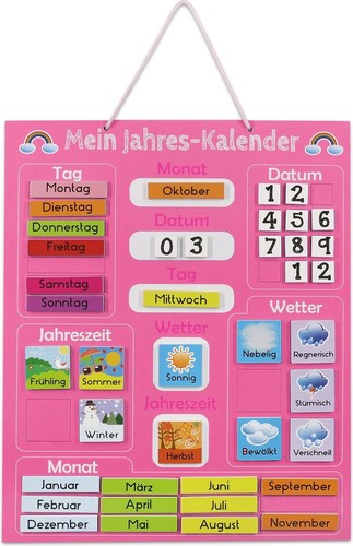 Kalender tafel für kinder - kalender,