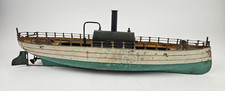 Ernst Plank Echt-Dampfschiff mit Turbine L: 48 cm im Originalzustand - selten!