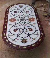 122cmX61cm Oval Marmor Inlay