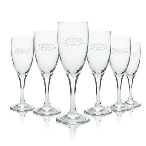 Selters wasser glas - 6x,