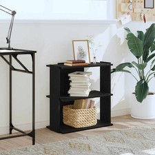 vidaXL Bücherregal 3 Böden Schwarz 60x30x80 cm Holzwerkstoff