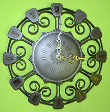 Dekorative Wanduhr von ZentRa, aus Metall, ⌀ ca. 33,8 cm, Uhrwerk funktioniert!