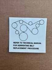 Aufkleber Keilriemen Schild