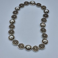 schönes Gustav Hauber Collier / Kette aus Silber 835 punziert