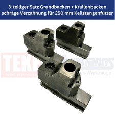 3-teiliger Satz Grundbacken + Krallenbacken schräge Verzahnung für ø 250
