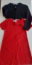 H&M Mädchen festliches Kleid, rot Gr. 110/116 mit  Glitzerweste