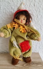 "Vogelscheuche "  Waldorf-Biege- Püppchen, 16 cm mit Tauben, Jahreszeiten-Tisch 