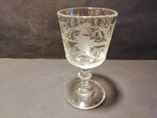 Alter Glas Becher Fußbecher