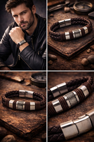 Armband herrenarmband braun - armband,