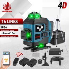 16 Line Laser Level 360° 4D Kreuzlinienlaser Kit Selbstnivellierend Wasserwaage