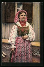 Ansichtskarte polnische Frau