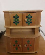 Alter Schrank/Küchenschrank aus Holz für die Puppenstube - 17 x 13 x 5 cm