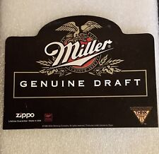 Zippo Miller Header Card Vitrine Display 1996