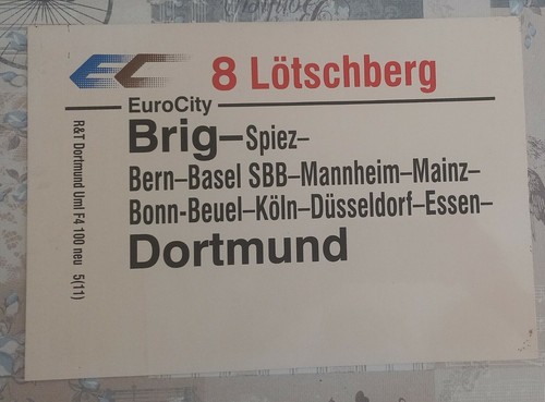 Zugschild zuglaufschild ec - /,