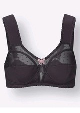 wäschepur Damen Entlastungs BH  Unterwäsche Aubergine Gr. 80 (Cup-E) Neu