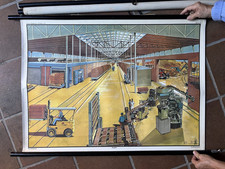 Schulwandkarte - Lehrtafel - Rollbild Ziegelei