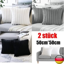 2x 50x50cm Cord Kissenhülle