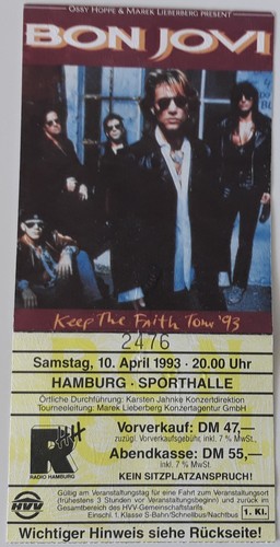 Bon jovi konzertkarte - jovi,