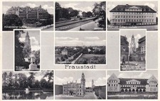 AK Fraustadt - 9 Bild Karte mit allen Sehenswürdigkeiten -  gel. 1939 - Wschowa