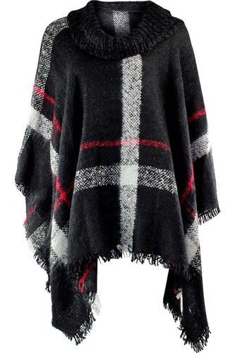 Wollponcho damen überwurf - wollponcho,