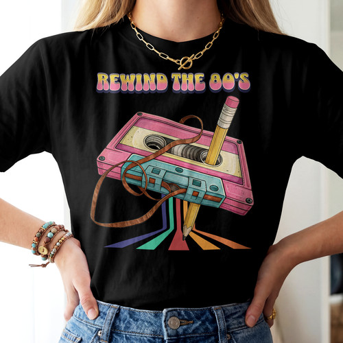 Retro kassette shirt rewind - kassette, t-shirt